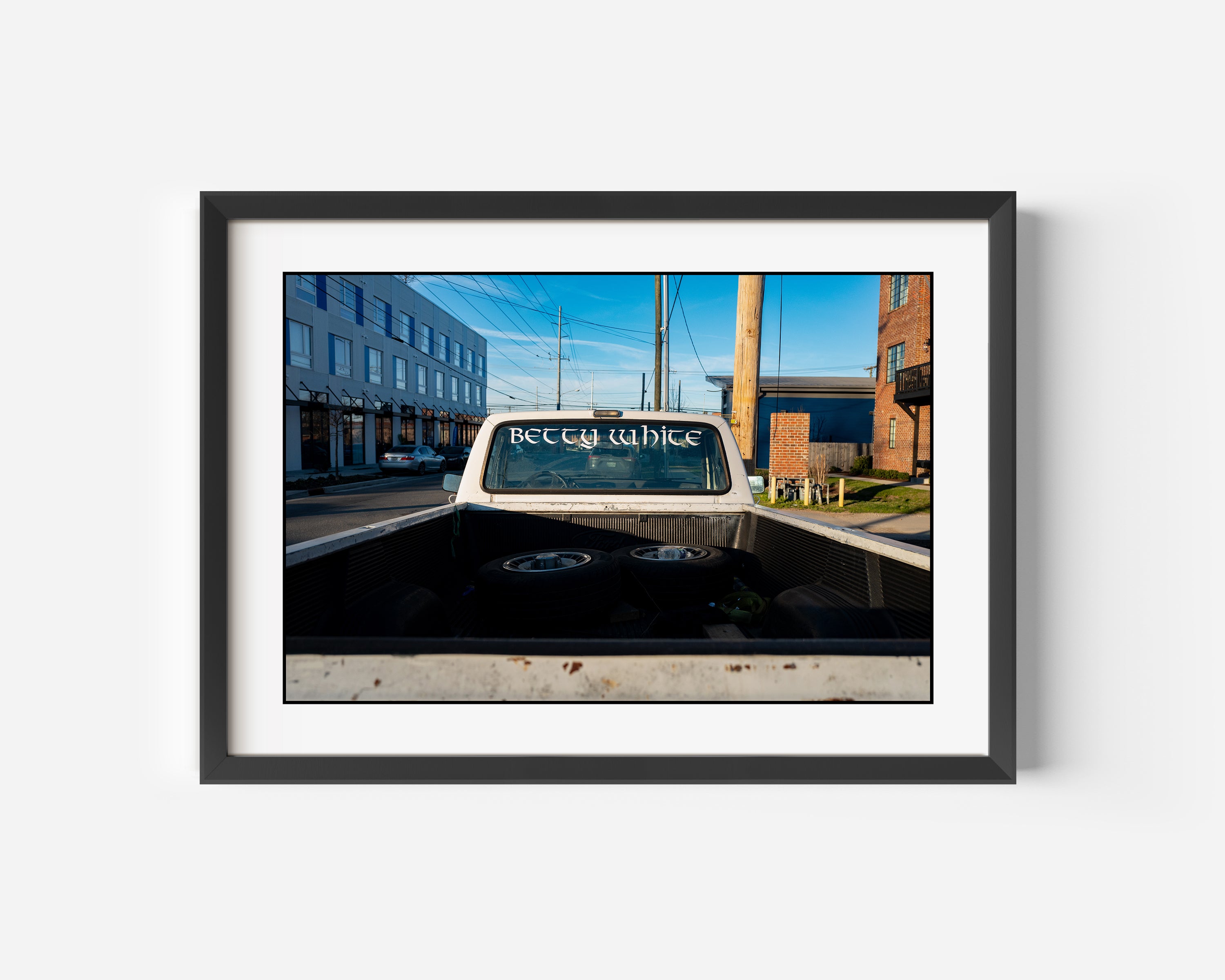 Vintage Truck Fine Art Color Photography Print - 'Betty White' Text On The Back Window of A Vintage Ford Truck