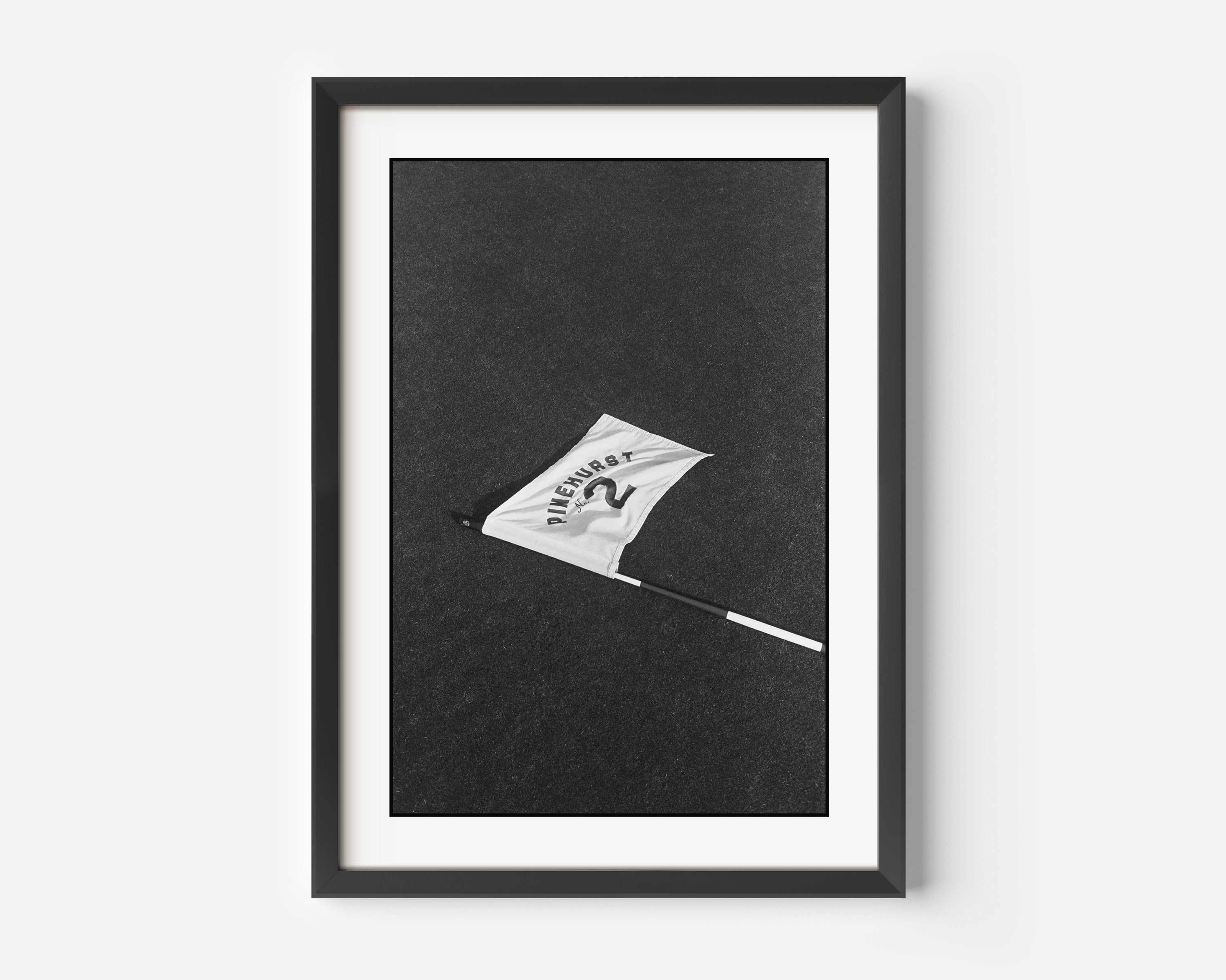 Pinehurst No 2 Pin Flag Fine Art Black and White Photography Print Golf's Home of the US Open at Pinehurst Resort & Country Club in Pinehurst, NC