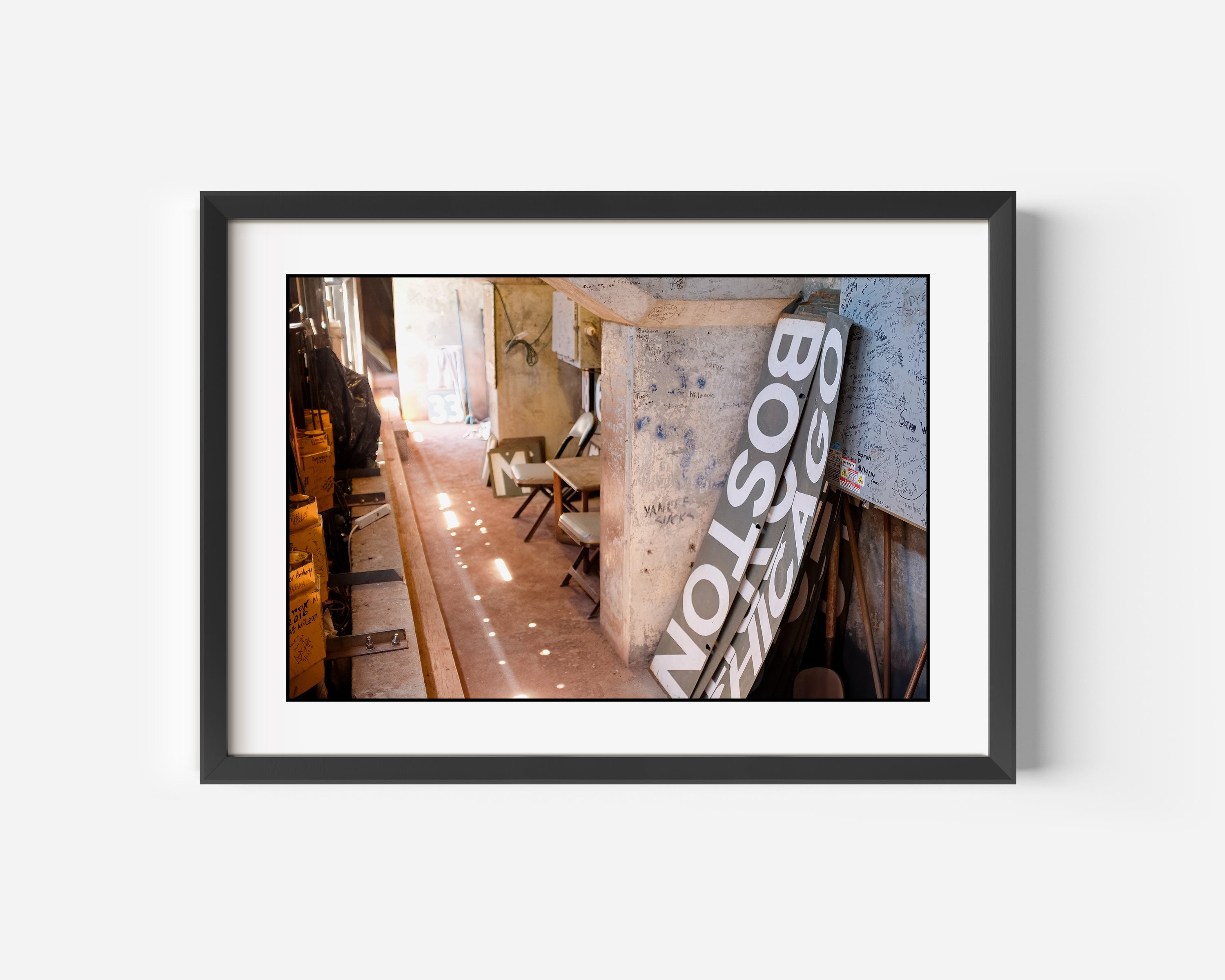 Inside The Green Monster at Fenway Park