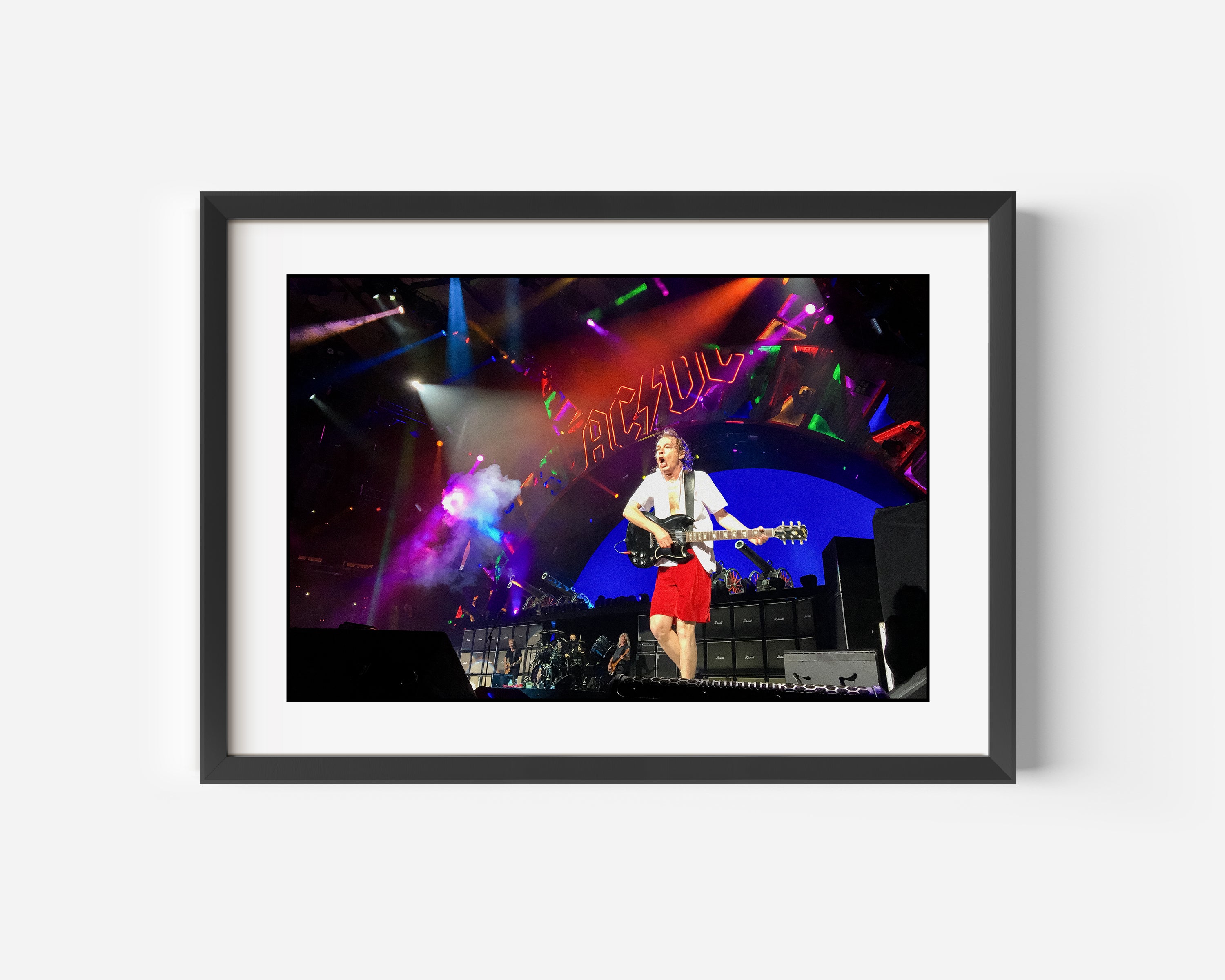 Angus Young and ACDC Art Print. Live on stage at Madison Square Garden 2016