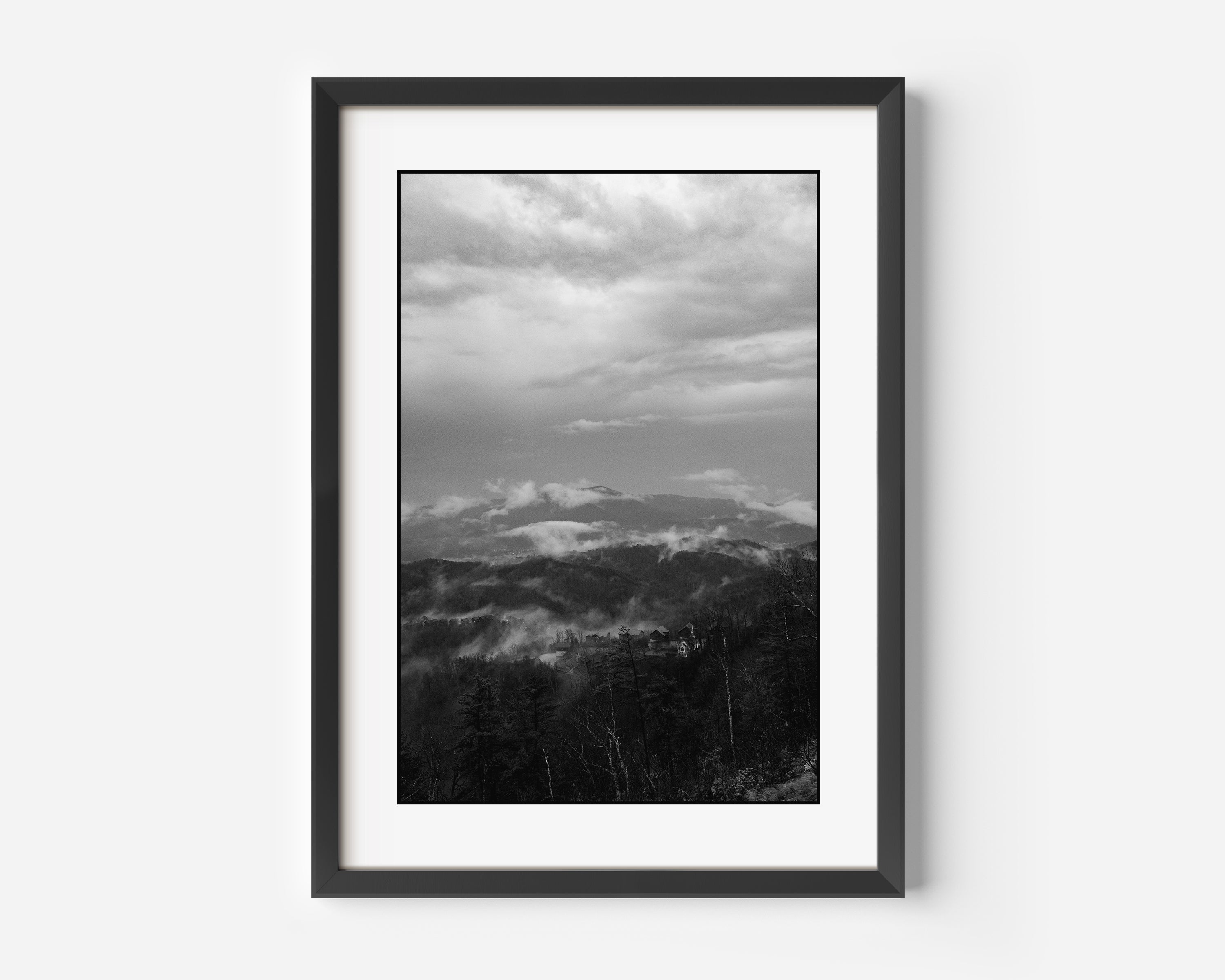 The Great Smoky Mountains Fine Art Black and White Photography Print 