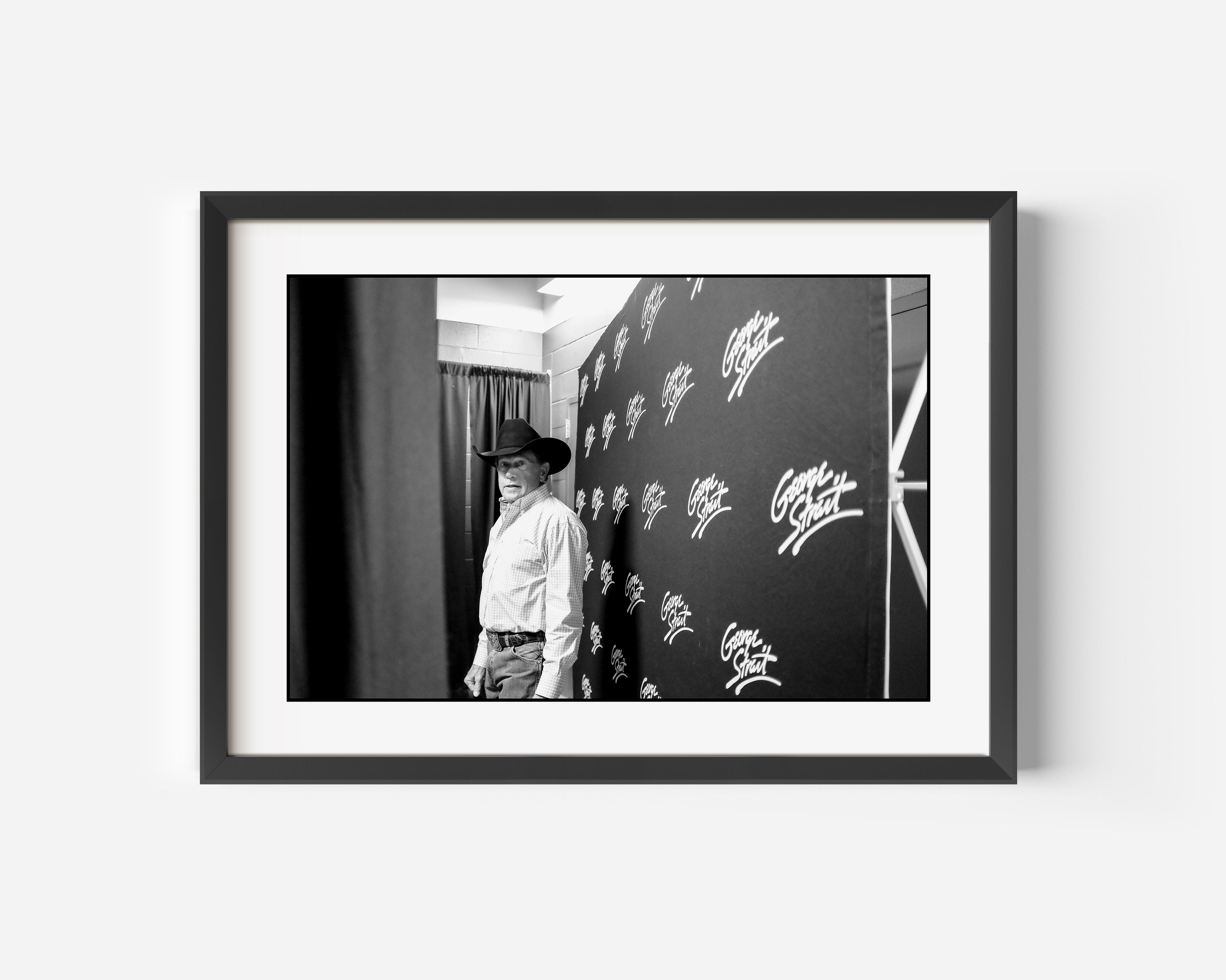 George Strait Fine Art Black and White Photography Print Backstage in Wichita, Kansas 2020